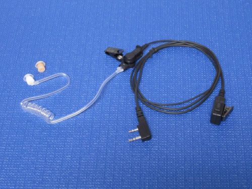 EARPIECE FOR KENWOOD 2 PIN RADIO FOR POLICE SWAT SECURITY GUARD BAOFENG WALKIE