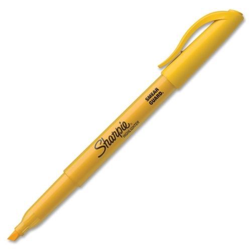 LOT OF 4 Sharpie Accent Highlighters - Fine -Yellow Ink/Barrel - 12/PK- SAN27005