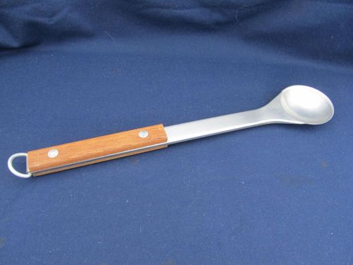 18&#034; Long Handle Stainless Steel Serving / Basting Spoon Grill Restaurant Hanging