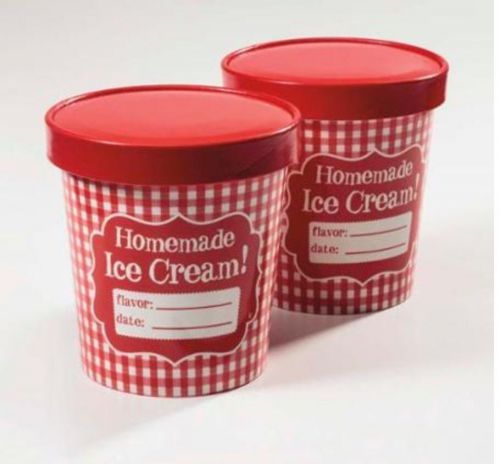 Hamilton beach 1 pint containers for homemade ice cream storage tubs 8 pack for sale