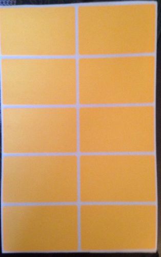 200 Peel/Stick Large Labels 2&#034; X 3 1/4&#034; Yellow Color Yardsale Address Scrapbook