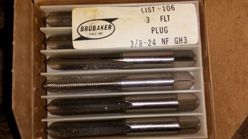 NEW 3/8-24 NF GH3 4 FLUTE BRUBAKER TOOL CORP TAPS PLUG STYLE TAP