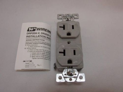 NEW NIB Wiremold Walker Gray Commercial Receptacle 20A 125V DR20A-G