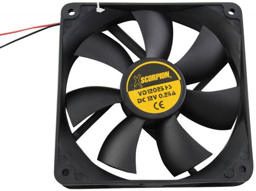 Xscorpion FAN61 12 Volt 0.25A 4.8&#034;x 4.8&#034;x1&#034; Square Rotary Brushless Cooling Fan