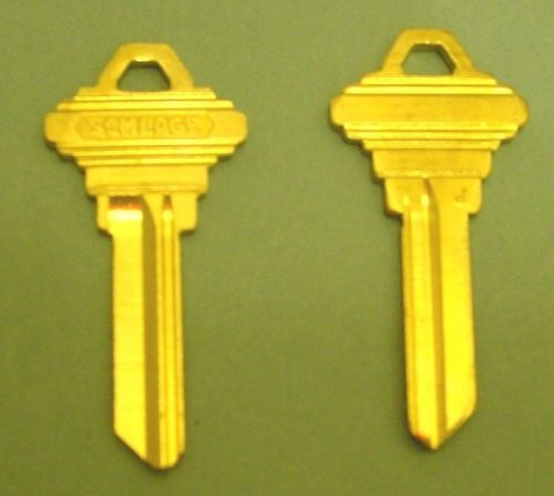 Locksmith 10 NOS Schlage Lock *J* keys - original 6-pin nickel silver blanks