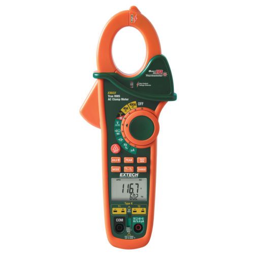 New extech true rms measurements ir thermometer ncv detector digital clamp meter for sale