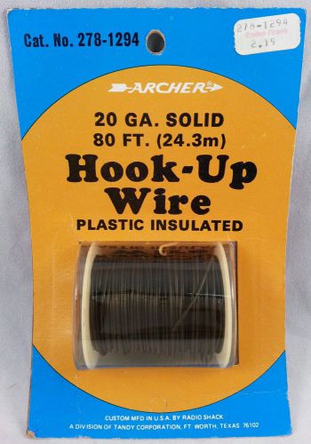 Vintage New Old Stock Archer Electrical 20 Guage Hook Up Wire Plastic Insulated