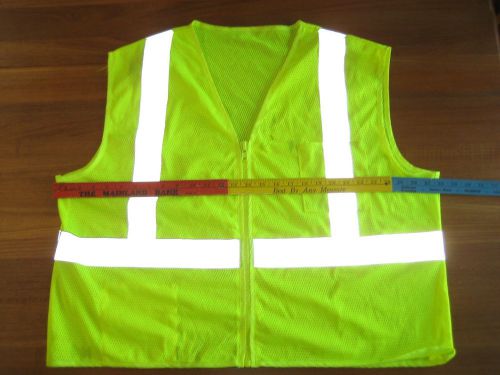 vest hi visibility reflective Safety Pocket Traffic Police Jacket neon yellow