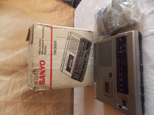 Working Sanyo Memo Scriber Microcassette Transcriber Recorder TRC-5020 w/ Pedal