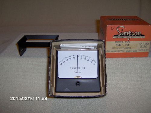 Simpson Galvanometer 50-0-50 uA panel meter