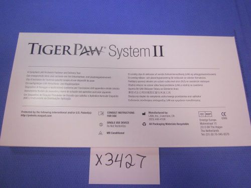 Maquet TigerPaw System II Occlusion Fastener &amp; Delivery Tool TP15AJ07 (2017-01)