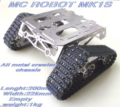 Mc robot mk1s thicked al metal robot car chassis crawler track tank arduino wali for sale