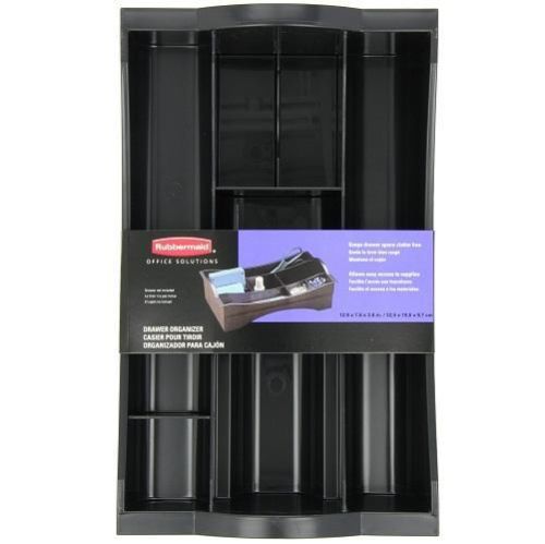 New rubbermaid hanging drawer organizer (11916ros) multi-compartment black for sale