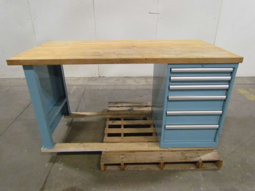 Butcher Block Work Bench 72&#034;Wx36-3/8&#034;Wx35-1/4&#034;H 22&#034;W 6-Drawer w/A 42&#034; Opening