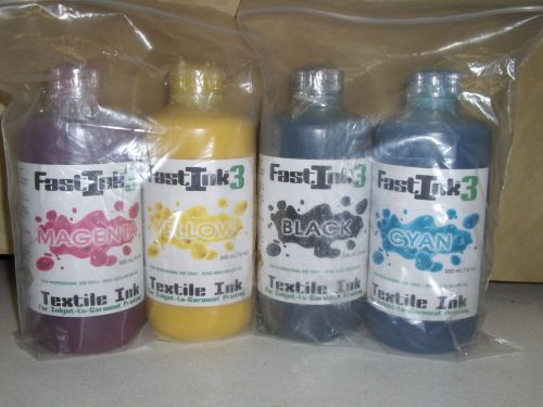Direct to Garment Fastink3 Textile Ink - Full Set CMYK (16 oz.)