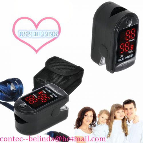 Us shipping,black led fingertip pulse oximeter,spo2 pr monitor 2-5 days arrive for sale