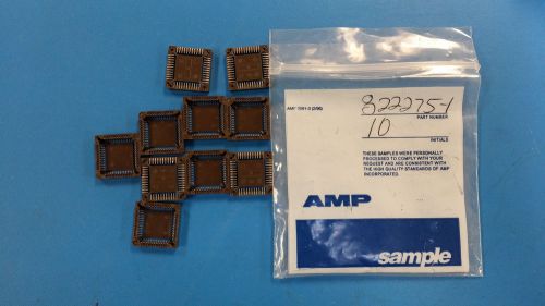 (10 PCS) 822275-1 AMP Conn PLCC Socket SKT 44 POS 1.27mm Solder ST SMD