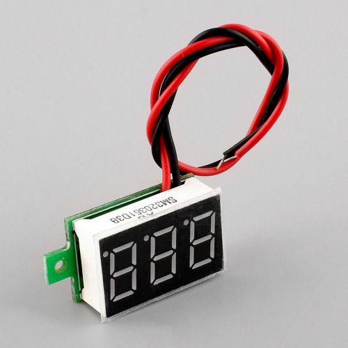 Red two-wire 0.36 inch lcd mini digital dc 2.50~30v voltmeter gauge display for sale