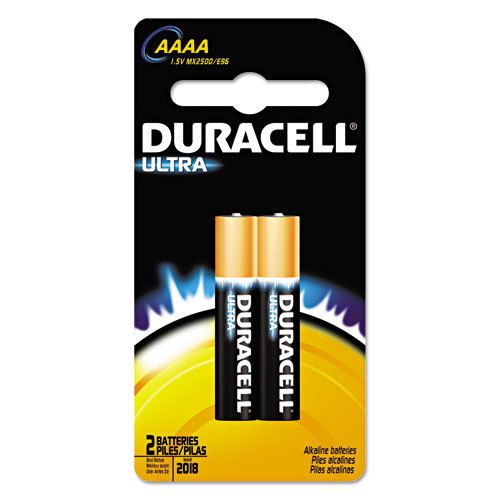Duracell Ultra Advanced Alkaline Batteries, AAAA, 2/Pack, PK - DURMX2500B2PK