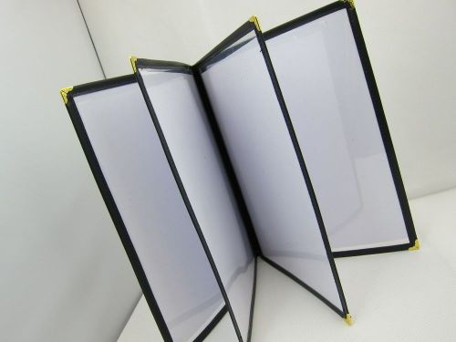 USA (A4-4) Leather display folder (4 sheet) for restaurant foot manual book cafe