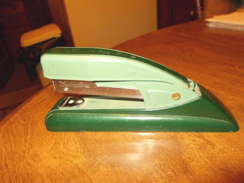 Vintage 2 tone green swingline stapler 77s made in u.s.a. works great for sale