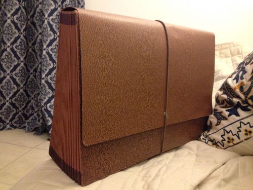 Accordion File With Flap Letter Tabs Brown Organizer