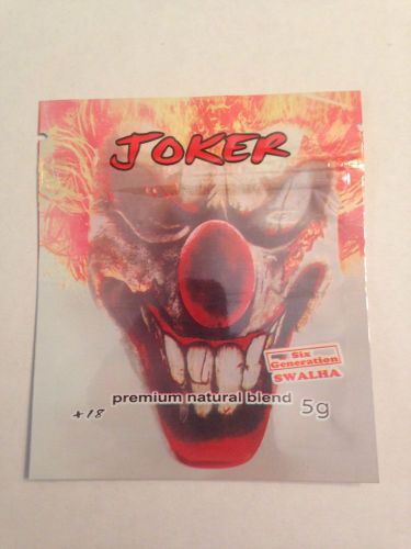 50 Joker 5g EMPTY** Mylar Ziplock Bags (FREE BONUS BAGS)