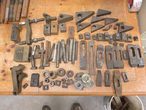 Milling machine hold down clamps, wedges, blocks , bolts mixed box for sale