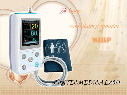 Nibp monitor 24hour ambulatory blood pressure monitor holter abpm 50 +software for sale