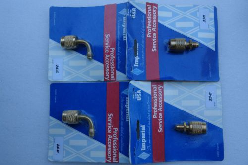 Imperial 24-C 90 1/4 and 23-C SAE Shut-Off Couplers (Lots of 2)