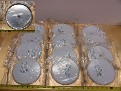 New lot of 12  stainless steel plumbing or re-purpose cleanout cover kits 6 1/2&#034; for sale