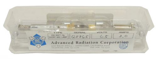 Advanced Radiation 200W Hg Short Arc Mercury Lamp 30020 Type 30626 / Warranty