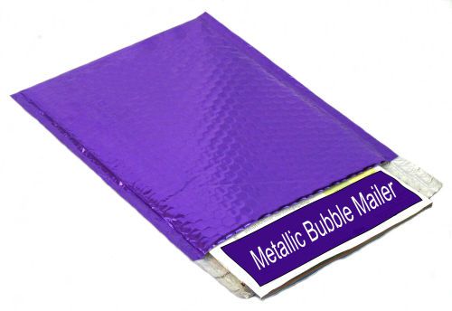 Purple Metallic Glamour Bubble Mailers Sealing Envelopes 16&#034; x 17.5&#034; 100