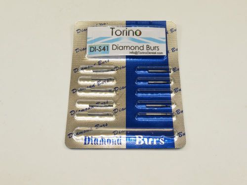 Dental Diamond Burs Cylindrical Lab DI-S41 FG Set /1 Pack 10 Pcs TORINO