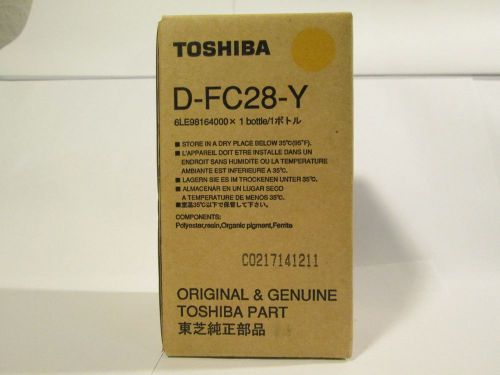 1 Genuine Toshiba D-FC28-Y DFC28Y Yellow Developer p/n 6LE98164000