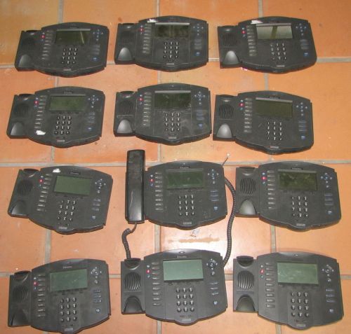 POLYCOM SHORELINE SoundPoint IP-100 IP100 VOIP PHONES- 2201-11500-001 LOT OF 12