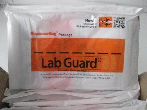 50 Lab Guard Bio Hazard Bags By Mini Grip