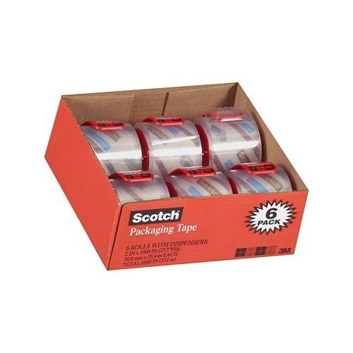 Scotch Packing Tape 3M Clear Shipping Office Kitchen Boxes Moving Storage Room