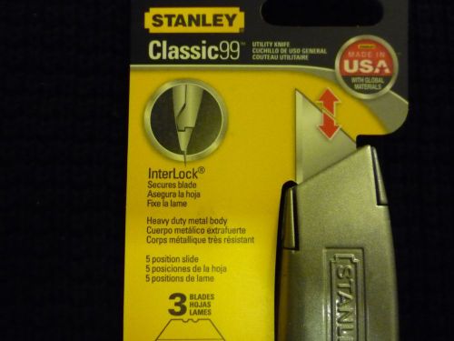 Stanley tools 10-099 6in.classic 99 retractable utility knife, new for sale
