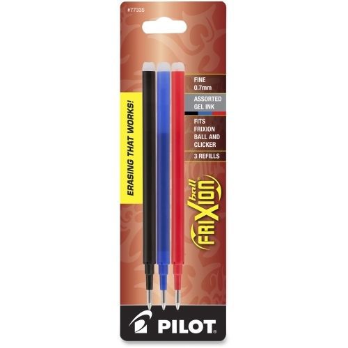 FriXion Gel Ink Pen Refills - 0.7mm - Medium - Assorted - 3 / Pack - PIL77335