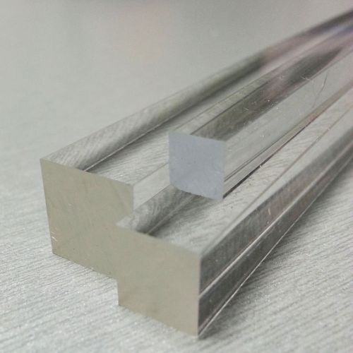 12mm x 12mm Clear Perspex Acrylic Plastic Rod Bar 12&#034; Long