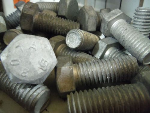 1/2-13 x 1-1/4 grade 2 hex bolt (25 pcs with nuts) hot dipped galvanized for sale
