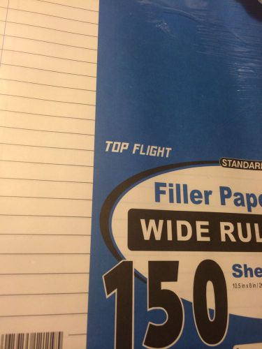Top Flight Filler Paper Wide Rule 150 sheets Made In USA