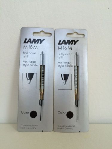 2 LAMY M16M Black Ball Point Pen Refill Cartridges - New