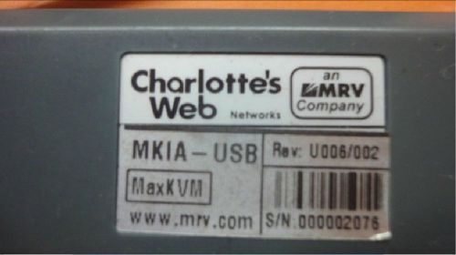 1PC MKIA-USB USB MRV Max-KVM Charlotte Web KVM Switch module