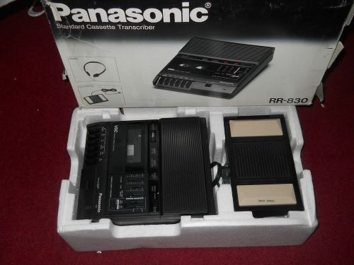 Panasonic Standard Cassette Transcriber with Foot Pedal RR-830 Made in Japan