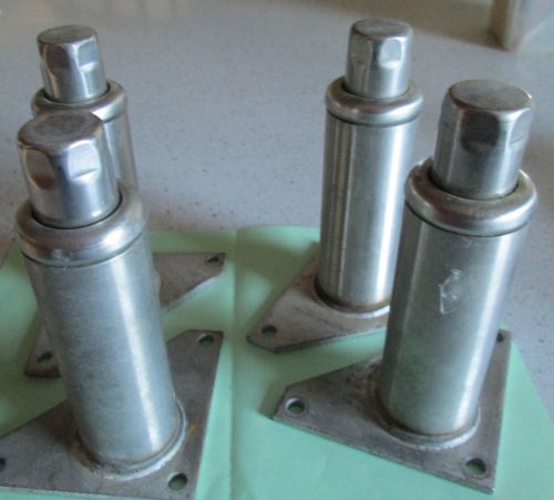 Set of 4 stainless steel adjustable table feet with mounting bracket for sale