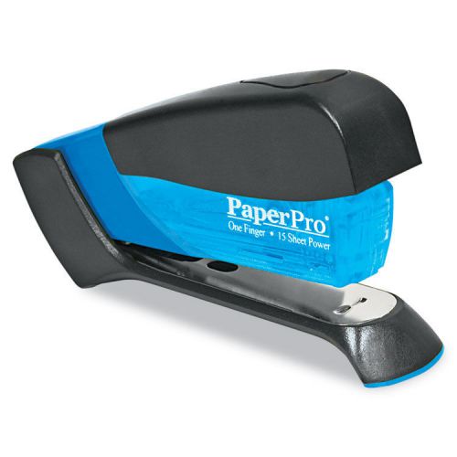 Compact stapler, 15-sheet capacity, translucent blue for sale