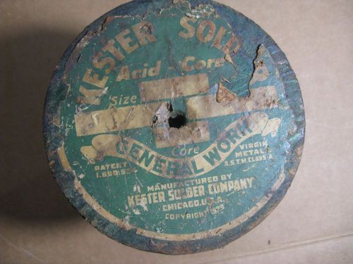KESTER BEST QUALITY SOLDER Over 4-1/2 Lbs  SPOOL 1/8&#034; ACID CORE Made in USA