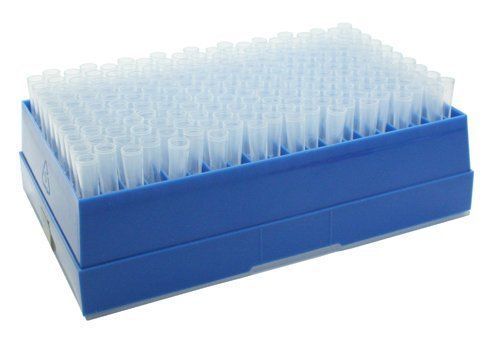 VistaLab Small Autoclavable Pipette Tip with Rack, 200 microliter (Pack of 200)